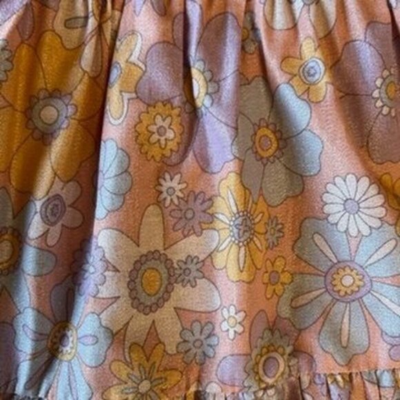Cotton On Kids Pastel Retro Floral Shimmer Dress Size 3T - Picture 5 of 7
